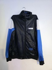 Adidas Chile 62 Track Jacket Size Small Black Wet Look Vintage Retro