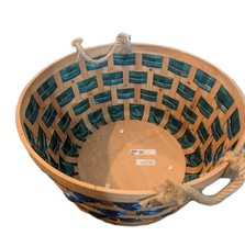 IKEA Basket Handmade Wooden Ribbon Växthuss Storage Idea Laundry 50x27cm CB*