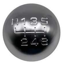 Silver R2 round 6 speed gear shift knob for Fiat 124 spider Mazda MX5 ND