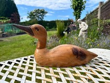 Vintage Carved Decoy Duck Signed and dated 1991 Canada Hand Carved Decor