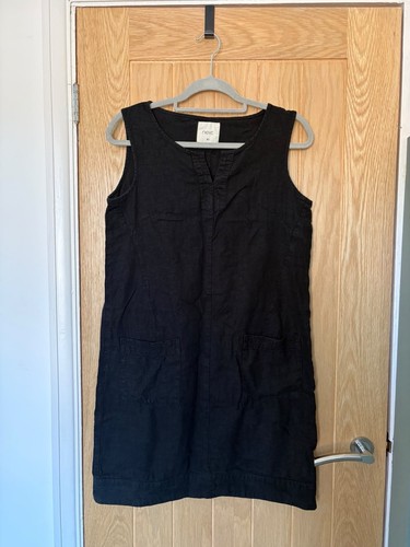 Next black linen blend shift - black,