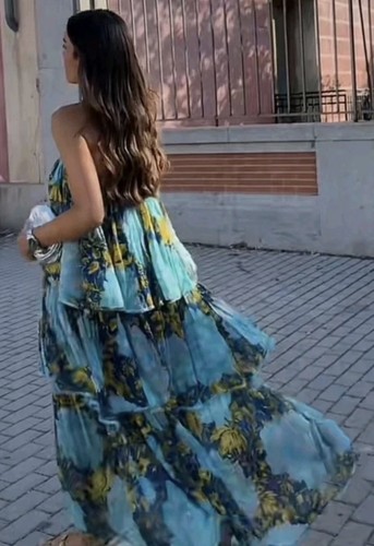 Zara blue maxi dress - zara,