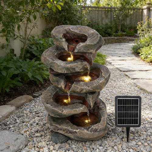 Solar powered garden water - garden,