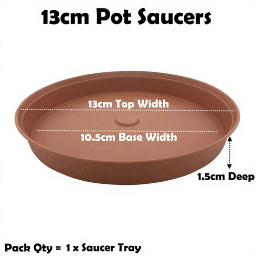 13cm plant pot - 13cm, saucer