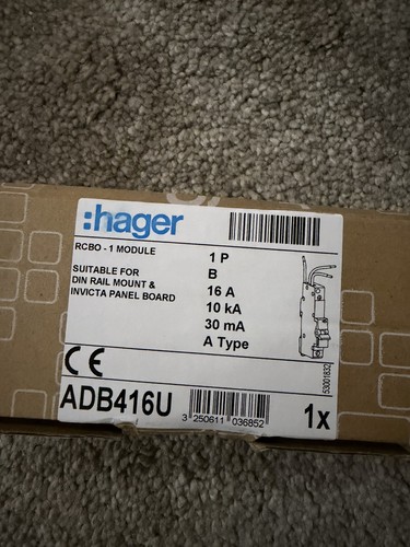 Hager rcbo adb416u 16a - hager, 230v
