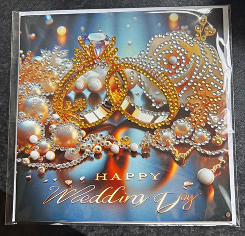 Diamond art happy wedding day - art,
