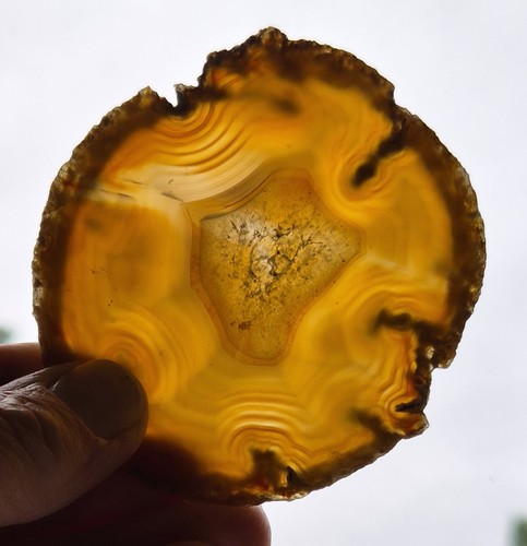 Natural polished orange agate - natural,