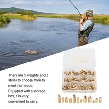 46pcs Fishing Brass Sinkers