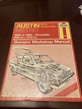 Haynes Workshop Manual Austin MG Metro Vanden Plas 1980-1990 998cc 1275cc 718