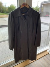  Brown Leather Knee Length Coat