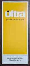 British Radio Corporation Ultra Portable Transistor Radio Mod 6175 Instructions