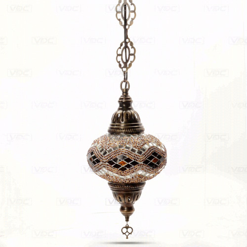 Amber turkish mosaic pendant - mosaic,
