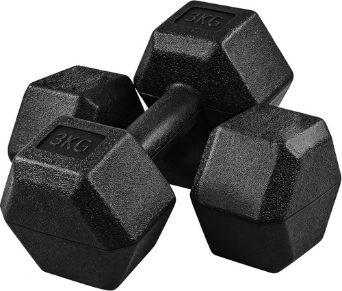 2x3kg hex dumbbells pair - hex,