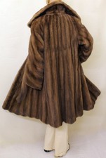 REAL MINK FUR SAGA BROWN SABLE
