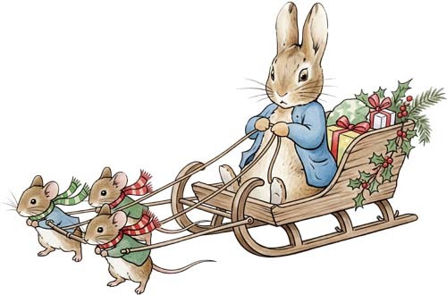 Christmas peter rabbit wall - christmas,