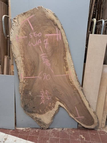 English walnut slab - slab, edge