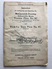 Vintage Instructions Setting Up & Operating McCormick-Deering Adjustable Beam.