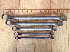 5 Vintage Nubo USA Whitworth Ring Spanners 5/8"W to 1/8"W.