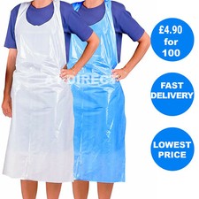 Disposable Plastic Aprons Blue