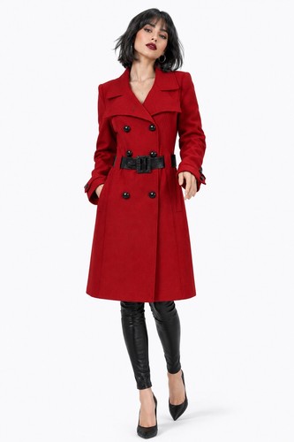 Vintage wool belted - wool, coat