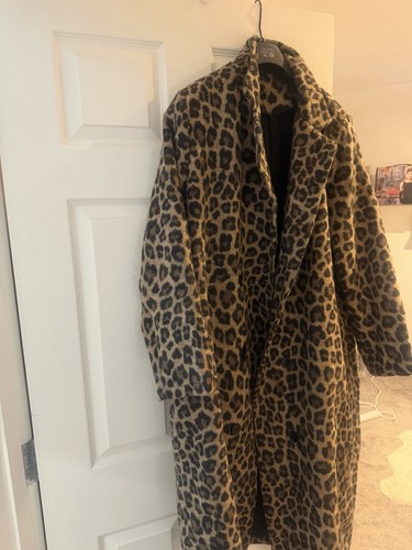 Leopard print long coat - leopard, 2xl