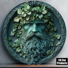Green Man Wall Plaque 2D