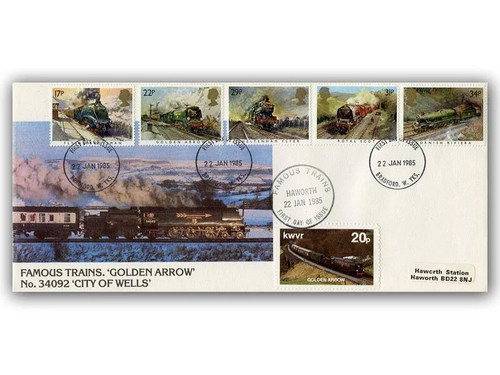 1985 trains fdc golden - 1985,