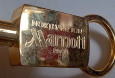 Vintage Metal keyring Key money £ brass Marriott hotel Northampton 