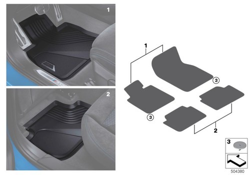 Bmw genuine front floor - bmw, mats