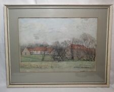 Art Drawing of Brucefield Architecture Buildings Farming Signed with Extra Info