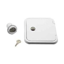 American Motorhome RV 5th Wheel Locking Gravity Water Hatch White  JFE12-A