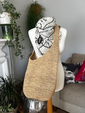 Natural Raffia Straw Crochet