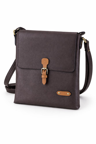 Brown crossbody bag messenger - brown,
