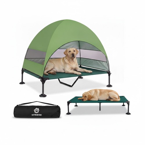 Outdoor dog bed raised - outdoor, canopy