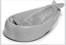 Skip Hop Infant Bath Tub Grow With Baby Smart Sling MOBY Bathtub Age 0+ - Grey