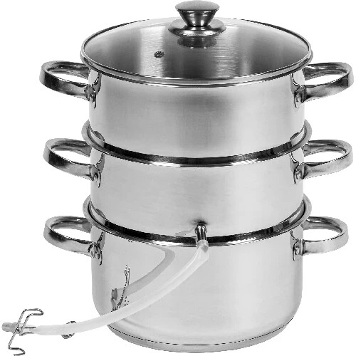 Stainless steel steam juicer - steel,