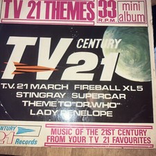 TV 21  Themes 7” Mini Album MA 105  Thunderbirds- Stingray- Dr Who- Supercar