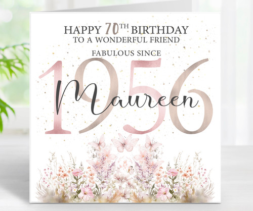 Personalised 1956 age - age, 70th