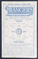 Rangers v Third Lanark  (No 221)  League  21st December 1957