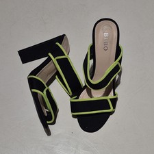 Bebo Uk 6 Euro 39 Women's Heel Shoes Black Used Open Toe Strap Slip On Shoes Uk6