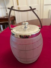 Frosted Glass Biscuit Barrel