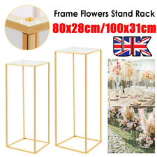80cm/100cm Wedding Metal Flower Stand Pedestal Plinth Display Cake Holder UK