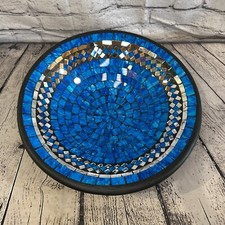 35cm Blue Round Mosaic