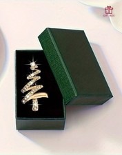 Christmas Tree Design Brooch Pin Jewelry Gift Tool Holiday Party Accessory