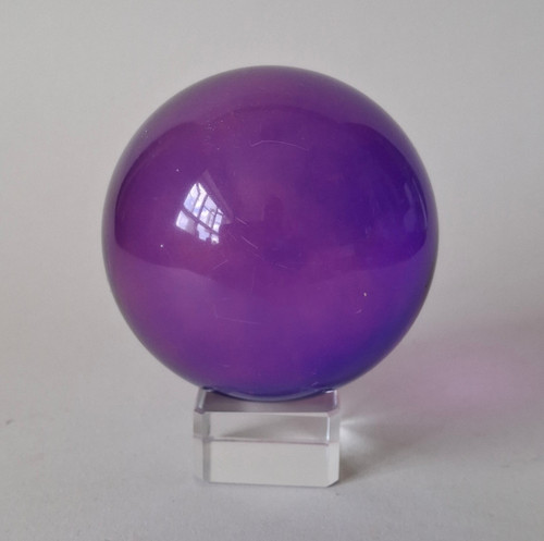 Purple glass crystal ball - purple,