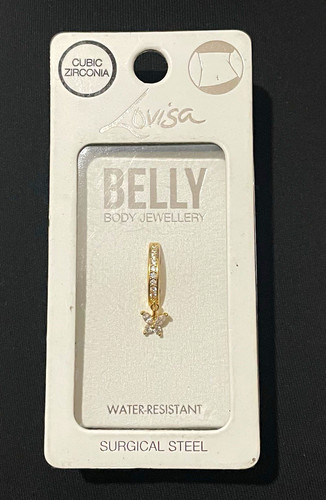 Lovisa 14g 10mm gold surgical - 14g,