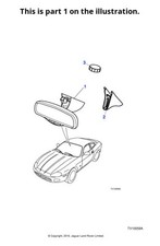 Jaguar Genuine Interior Rear View Mirror Fits XK8 1997-2006 Classic C2P1823