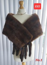 Vintage Brown Mink Fur Stole