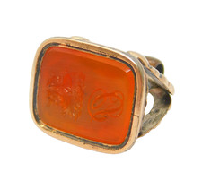 George III 9ct Rose Gold Agate