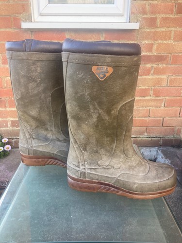 Aigle green wellington boots - wellington,